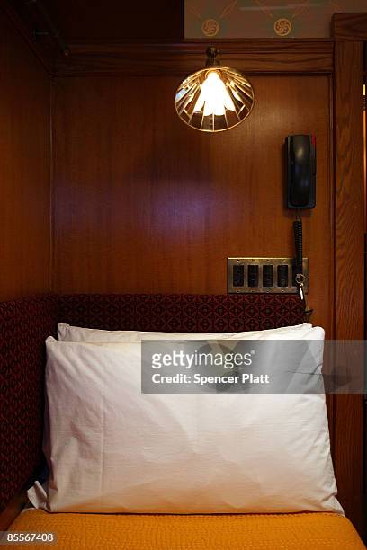The bed in a room at the Jane Hotel, a new hotel built around the concept of budget conscious travel with style on March 23, 2009 in New York City....