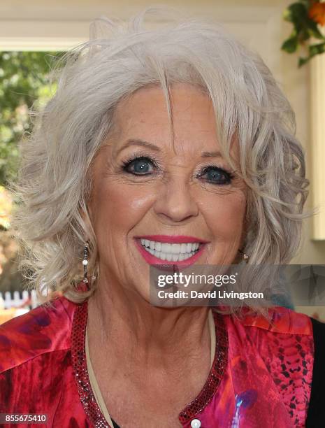 Chef Paula Deen attends Hallmark's "Home and Family" at Universal Studios Hollywood on September 29, 2017 in Universal City, California.