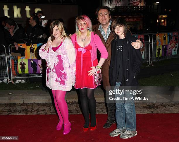 Jonathan Ross and kids Honey Kinny, Betty Kitten and Harvey Kirby attends the Martini World Premiere Party held at the Louise Blouin Foundation on...