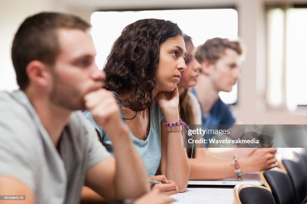Students listening a lecturer
