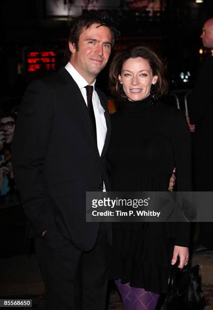 Jack Davenport and Michelle Gomez arrives at the World Premiere of 'The Boat That Rocked' held at The Odeon, Leicester Squareon March 23, 2009 in...