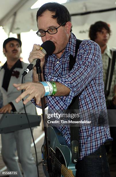 Craig Finn of The Hold Steady performs at the Rose's Mojito & Rachael Ray's Feedback Psrty at Maggie Mae's nightclub as part of SXSW 2009 on March...