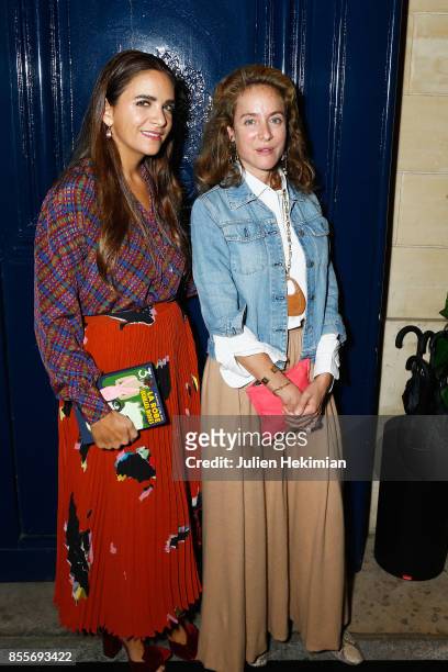 Laure Heriard Dubreuil and Aurelie Bidermann attend the Ralph Lauren & Purple Magazine Cocktail as part of the Paris Fashion Week Womenswear...