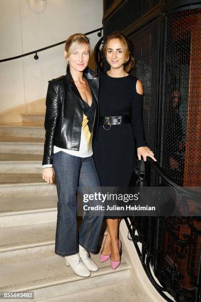 Elizabeth Von Guttman and Alexia Niedzielski attend the Ralph Lauren & Purple Magazine Cocktail as part of the Paris Fashion Week Womenswear...