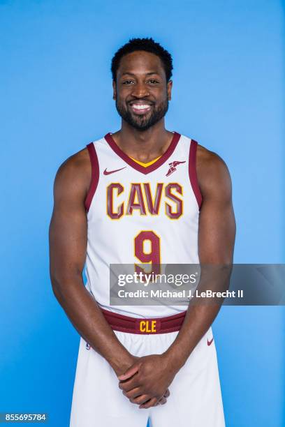 Dwyane Wade of the Cleveland Cavaliers poses for a portrait during Media Day at the Cleveland Clinic Courts on September 25, 2017 in Cleveland, Ohio....
