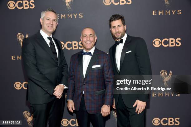 Partnersâ Chris von Goetz, Ted Chervin and Adam Schweitzer attend the 69th Annual Primetime Emmy Awards at Microsoft Theater on September 17, 2017...