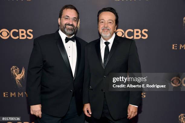 Kary Antholis and Len Amato attends the 69th Annual Primetime Emmy Awards at Microsoft Theater on September 17, 2017 in Los Angeles, California.