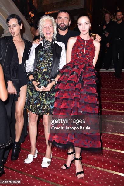 Mariacarla Boscono, Riccarto Tisci and Ellen von Unwerth attends the 20 Years Of MariaCarla Party as part of the Paris Fashion Week Womenswear...