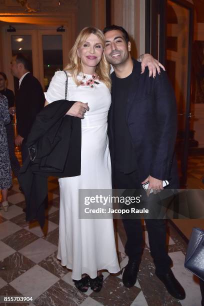 Courtney Love and Mohammed Al Turki attend the 20 Years Of MariaCarla Party as part of the Paris Fashion Week Womenswear Spring/Summer 2018 on...