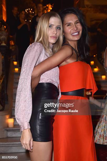 Goga Ashkenazi and Elena Perminova attend the 20 Years Of MariaCarla Party as part of the Paris Fashion Week Womenswear Spring/Summer 2018 on...