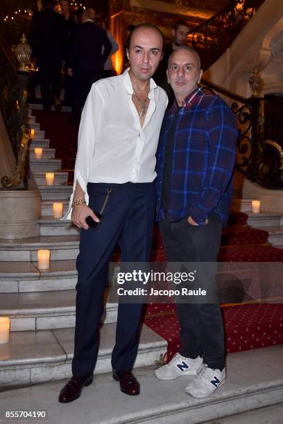 Alessandro Dell'Acqua and Francesco Scognamiglio attend the 20 Years Of MariaCarla Party as part of the Paris Fashion Week Womenswear Spring/Summer...