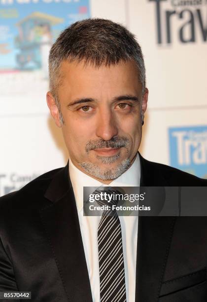 Chef Sergi Arola arrives at "Conde Nast Traveler 2009" awards, held at Jardines de Cecilio Rodriguez on March 23, 2009 in Madrid, Spain.