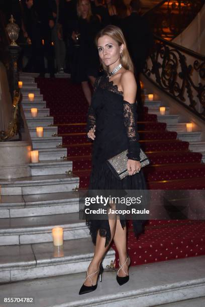 Elizabeth Sulcer attends the 20 Years Of MariaCarla Party as part of the Paris Fashion Week Womenswear Spring/Summer 2018 on September 29, 2017 in...