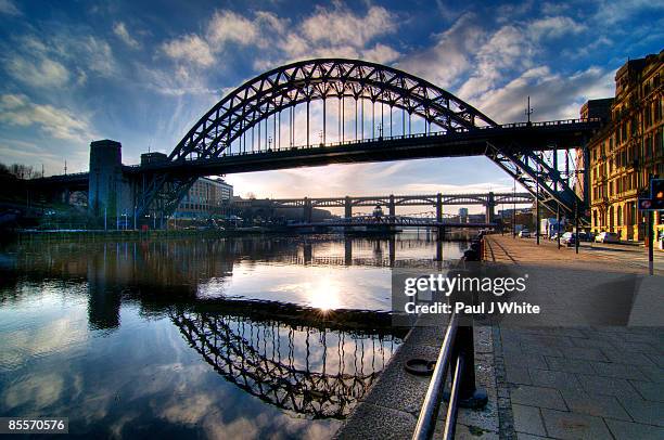 tyne bridge ultra wide view - tyne bildbanksfoton och bilder