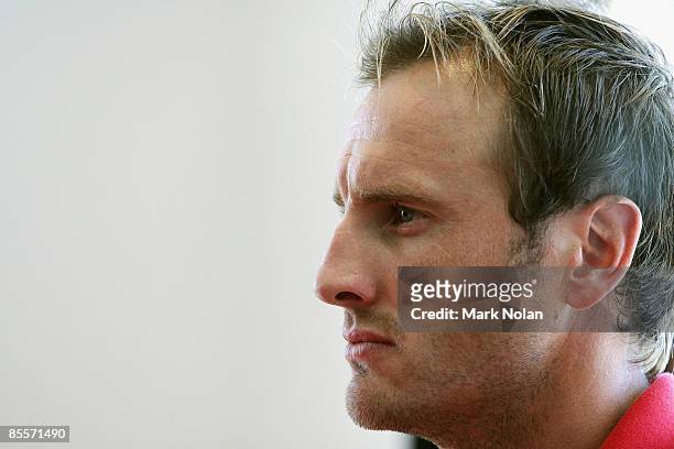 Jude Bolton looks on during the Sydney Swans 2009 AFL season launch at the Bondi Icebergs Club on March 24, 2009 in Sydney, Australia.