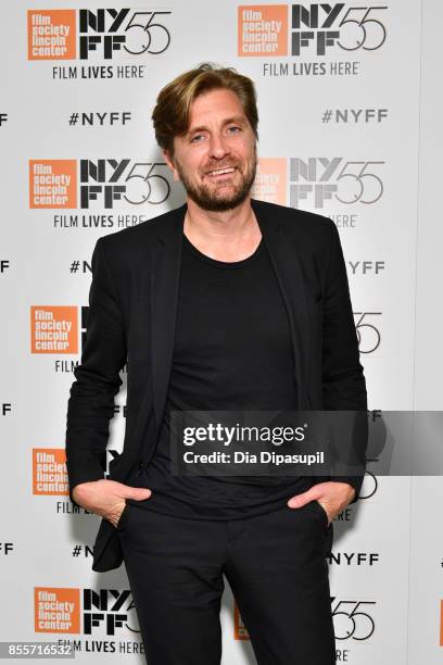 Director/writer Ruben Ostlund attends the premiere of "The Square" during the 55th New York Film Festival at Alice Tully Hall, Lincoln Center on...