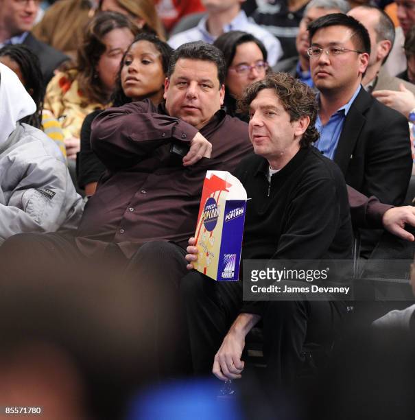 Steve Schirripa attends Orlando Magic vs New York Knicks game at Madison Square Garden on March 23, 2009 in New York City.