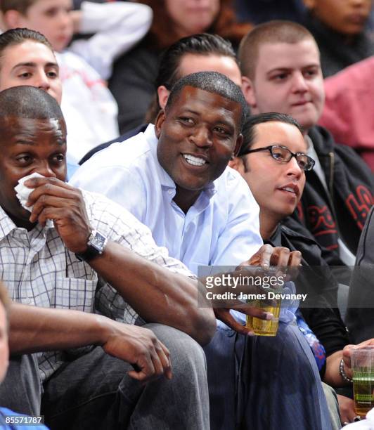 Larry Johnson attends Orlando Magic vs New York Knicks game at Madison Square Garden on March 23, 2009 in New York City.