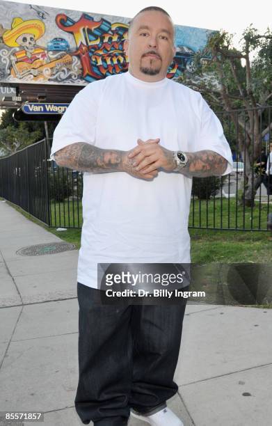 World renowned Graffiti Artist Mister Cartoon Unveils "Fast & Furious" Billboard on March 23, 2009 in West Hollywood, California.