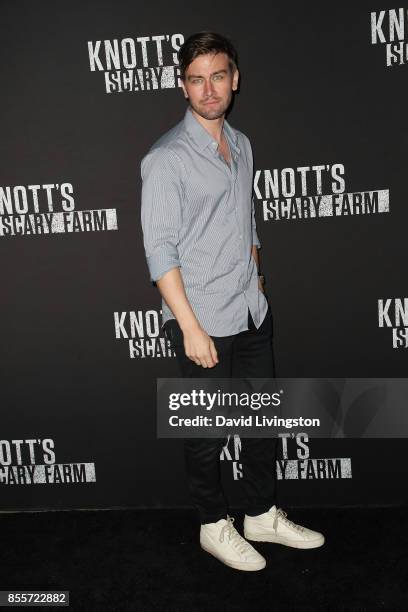 Torrance Coombs attends the Knott's Scary Farm and Instagram's Celebrity Night at Knott's Berry Farm on September 29, 2017 in Buena Park, California.