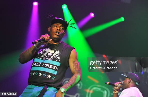 Coolio peforms on stage during the I Love the 90s concert at the SSE Arena on September 29, 2017 in London, England.