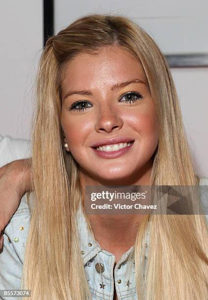 Jazmin of TeenAngels is seen backstage ahead of her showcase at Lunario del Auditorio Nacional on March 23, 2009 in Mexico City.