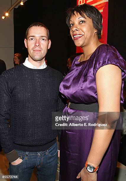 Director Mark Polish and the festival's Julie La'Bassiere attend a cocktail reception celebrating The 2009 Tribeca Film Festival program on March 23,...