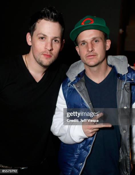 Musician Joel Madden and Rob Dyrdek attends the fundraiser for the U.S. Fund for UNICEF TAP Project hosted by Sony Cierge and the Richie-Madden...