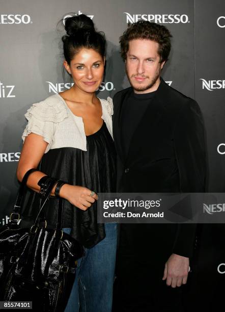 Camilla Freeman and Marc Freeman arrive for the Nespresso CitiZ Launch on George Street on March 24, 2009 in Sydney, Australia.