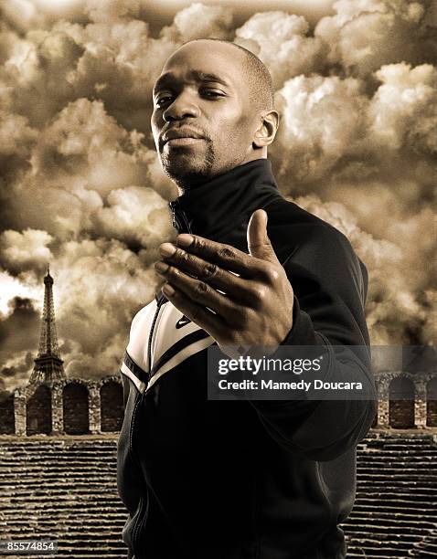 Football Player Claude Makelele poses at a portrait session for Sportweek in Paris on January 19, 2009. .