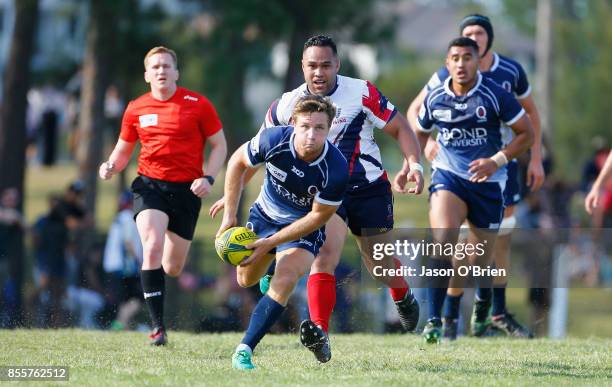 James Tuttle of Qld Country in action during the round five NRC match between Queensland Country and Melbourne at Bond University on September 30,...