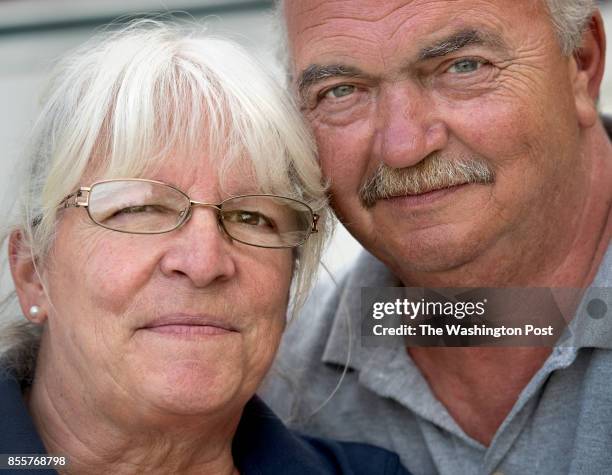 Joanne Molnar age 64 and husband Mark, age 62 work as "Workampers" managing a camping park in Trenton, ME on June 22, 2017. Workampers are employees,...