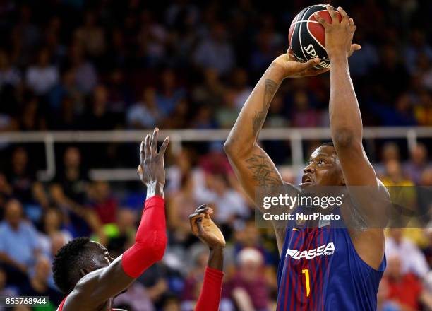 Kevin Seraphin during the Liga Endesa match between FC Barcelona v Baskonia , in Barcelona, on September 29, 2017.