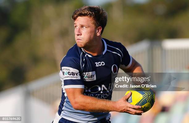 Qld Country's James Tuttle in action during the round five NRC match between Queensland Country and Melbourne at Bond University on September 30,...