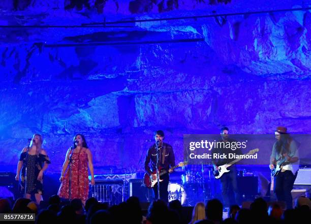 Singer/Songwriters Craig Brown Band performs during Tennessee Tourism & Third Man Records 333 Feet Underground at Cumberland Caverns on September 29,...