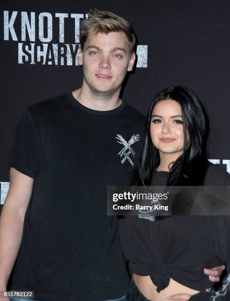 Actor Levi Meaden and actress Ariel Winter attend Knott's Scary Farm and Instagram's Celebrity Night at Knott's Berry Farm on September 29, 2017 in...