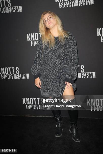 Sasha Pieterse attends the Knott's Scary Farm and Instagram's Celebrity Night at Knott's Berry Farm on September 29, 2017 in Buena Park, California.