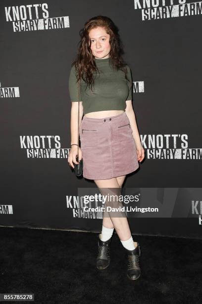 Emma Kenney attends the Knott's Scary Farm and Instagram's Celebrity Night at Knott's Berry Farm on September 29, 2017 in Buena Park, California.