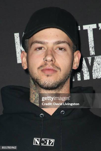 Travis Mills attends the Knott's Scary Farm and Instagram's Celebrity Night at Knott's Berry Farm on September 29, 2017 in Buena Park, California.