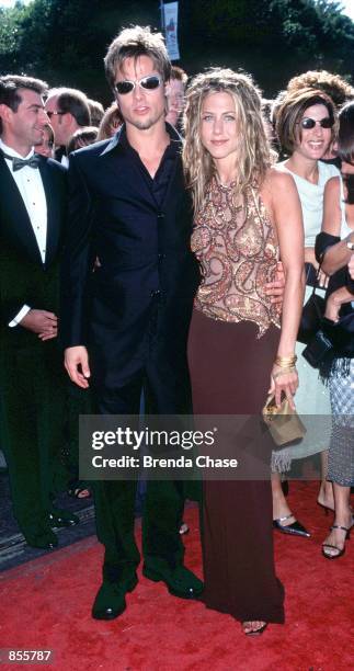 Los Angeles, CA. Brad Pitt and Jennifer Aniston at the 51st Annual primetime Emmy Awards . Photo by Brenda Chase/Online USA, Inc.