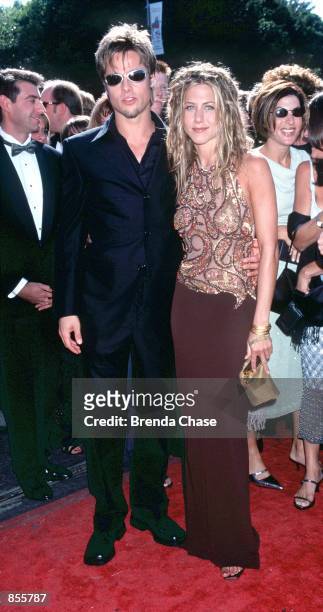 Los Angeles, CA. Brad Pitt and Jennifer Aniston at the 51st Annual primetime Emmy Awards . Photo by Brenda Chase/Online USA, Inc.