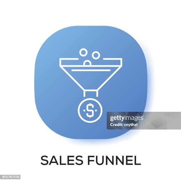 sales funnel app icon - sales leads stock illustrations