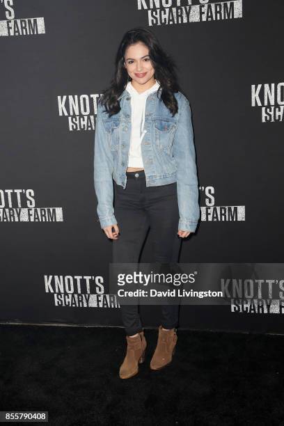 Bethany Mota attends the Knott's Scary Farm and Instagram's Celebrity Night at Knott's Berry Farm on September 29, 2017 in Buena Park, California.
