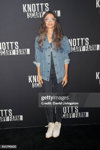 Angela Sarafyan attends the Knott's Scary Farm and Instagram's Celebrity Night at Knott's Berry Farm on September 29, 2017 in Buena Park, California.