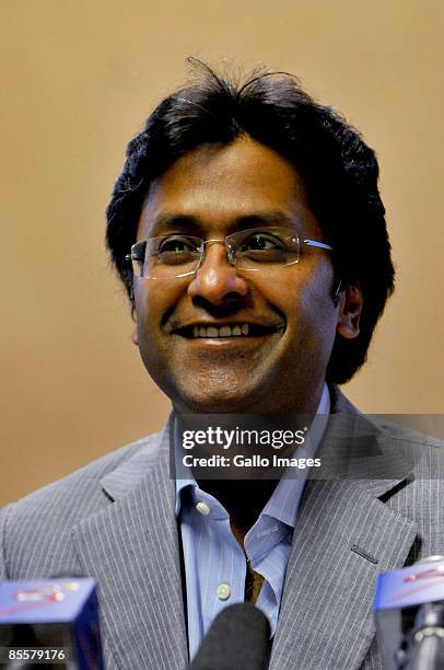 Commissioner Lalit Modi attends a press conference at the Wanderers Gymnasium on March 24, 2009 in Johannesburg, South Africa. IPL chief Lalit Modi...