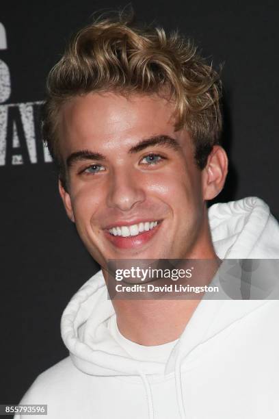 Aaron Rhodes attends the Knott's Scary Farm and Instagram's Celebrity Night at Knott's Berry Farm on September 29, 2017 in Buena Park, California.