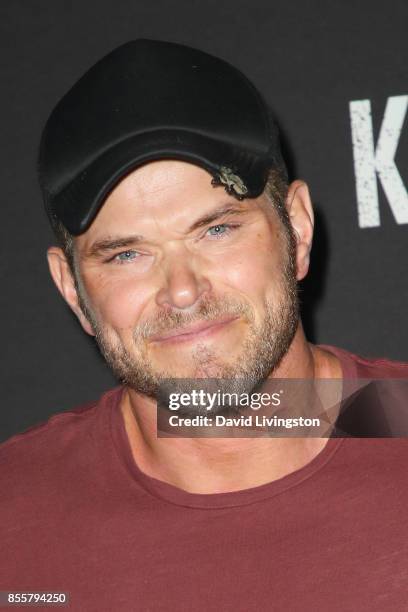 Kellan Lutz attends the Knott's Scary Farm and Instagram's Celebrity Night at Knott's Berry Farm on September 29, 2017 in Buena Park, California.