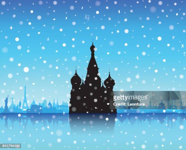 saint basil's cathedral, moscow - kremlin building stock illustrations