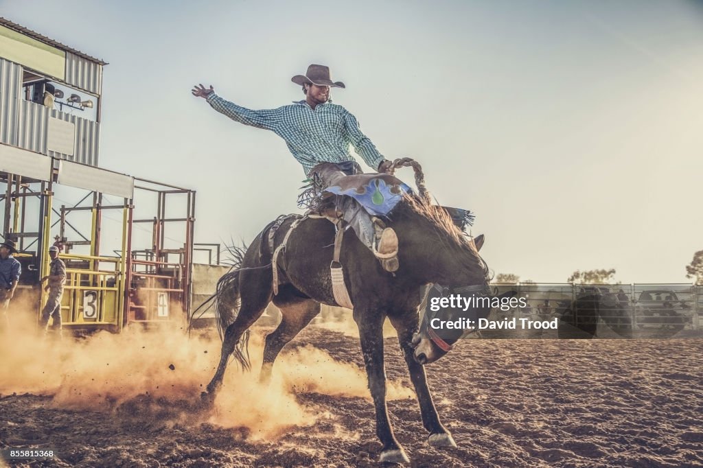 A rodeo in central Queensland, Australia.