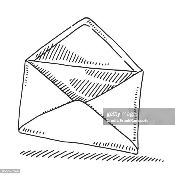 open envelope drawing - open envelope stock illustrations